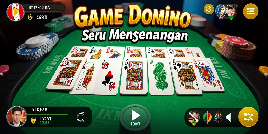 Tampilan gameplay 5RT yang mendebarkan dalam permainan Domino.