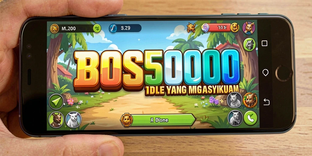 Tampilan gameplay <strong>BOS5000</strong> dengan elemen-elemen Idle yang menawan.