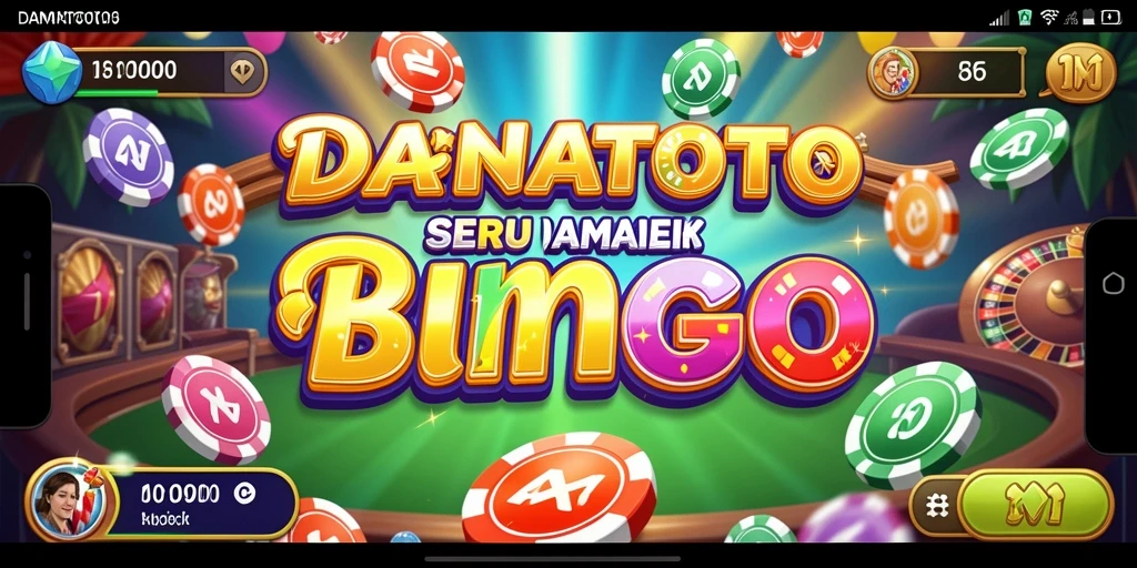 Tampilan gameplay Bingo yang menghibur di DANATOTO.