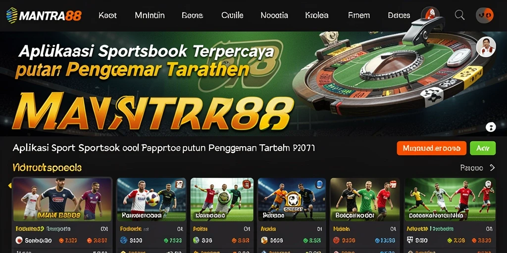 Tampilan gameplay MANTRA88 saat melakukan taruhan olahraga.