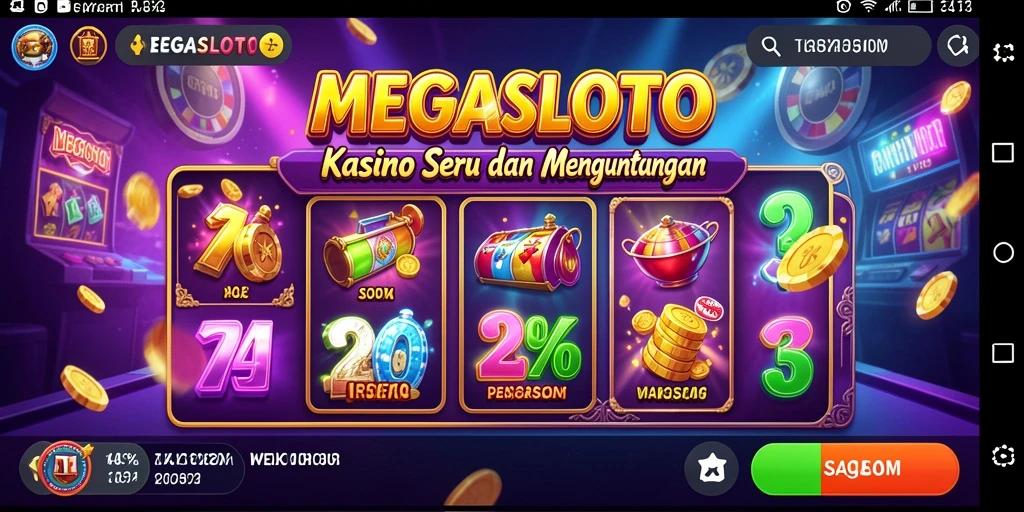 Screenshot MEGASLOTO menampilkan gameplay menarik dengan grafis yang menawan.