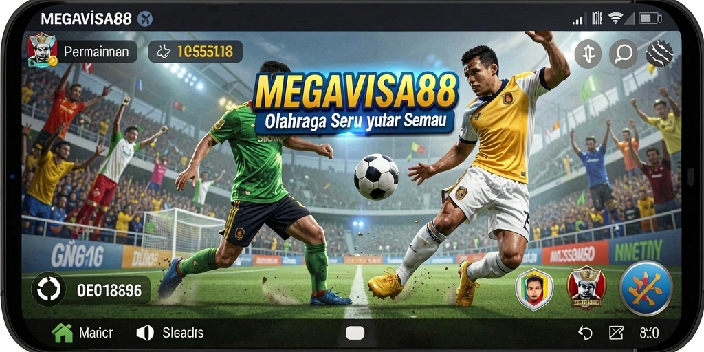 Tampilan gameplay MEGAVISA88 yang menampilkan aksi olahraga seru.