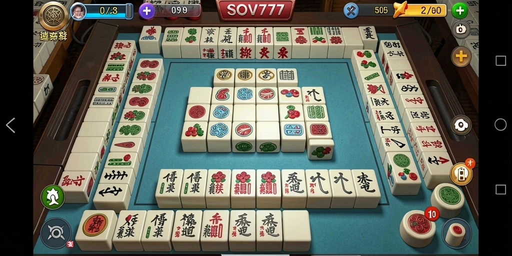 Gameplay seru Mahjong di SOV777 dengan desain menawan.