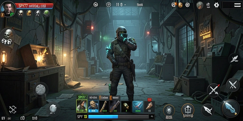 Tampilan gameplay SPY77 yang mendebarkan dan penuh aksi.