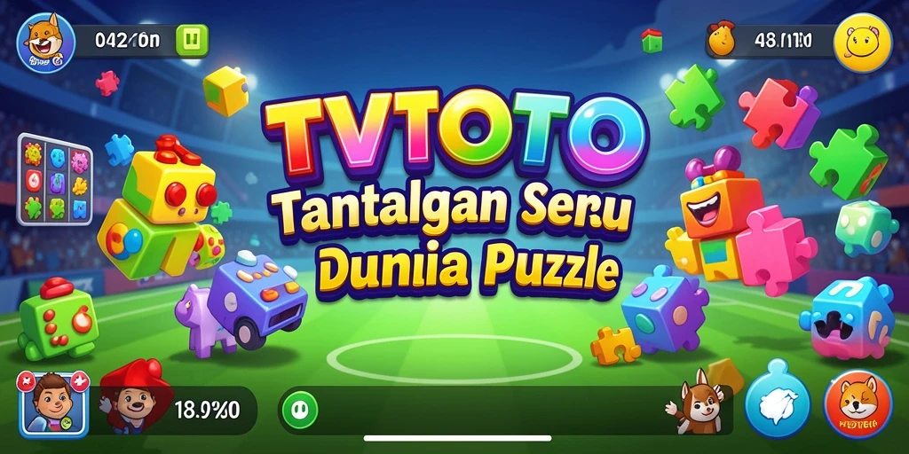 Gameplay seru dari TVTOTO dengan berbagai tantangan puzzle.